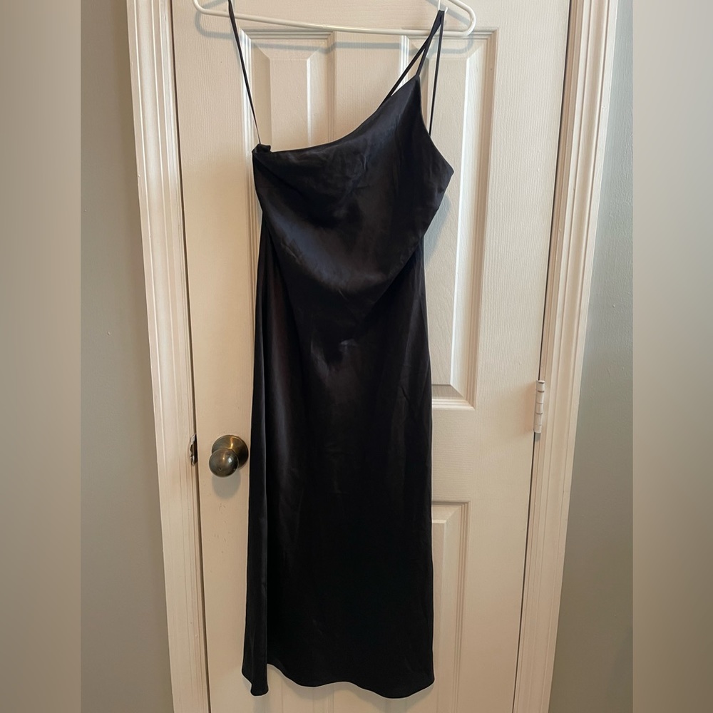 Express Satin One Shoulder Dress